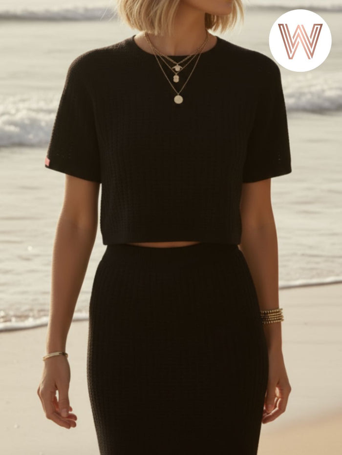 Aria Skirt Set - Black