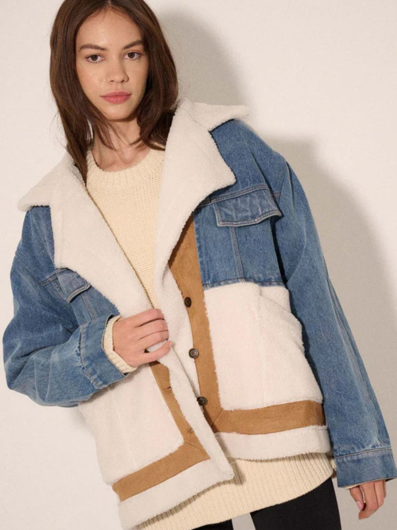 Clover Jacket - Denim Sherpa