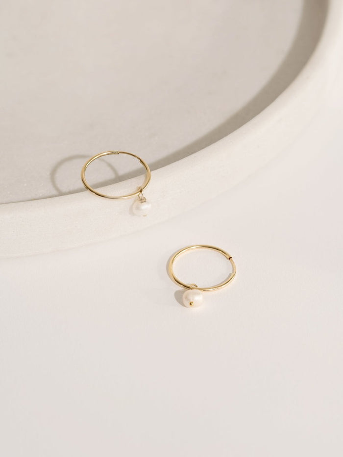 Endless Pearl Hoops