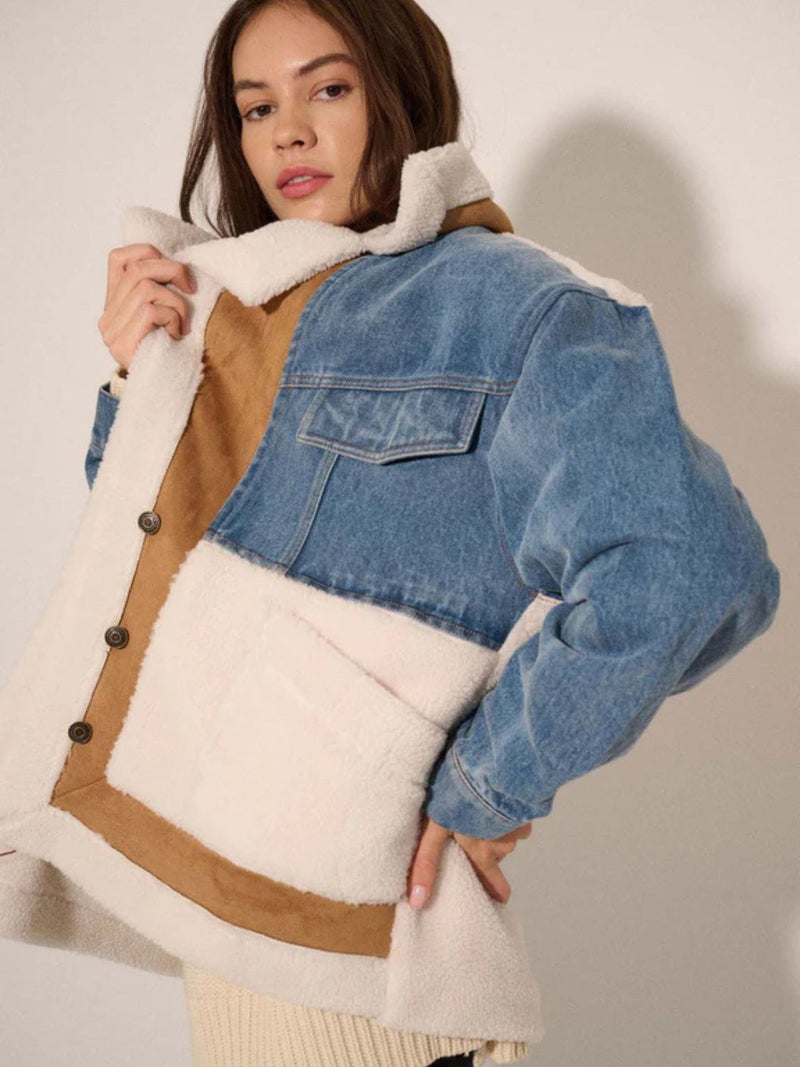 Clover Jacket - Denim Sherpa