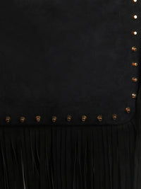 Boho Fringe Handbag - Black