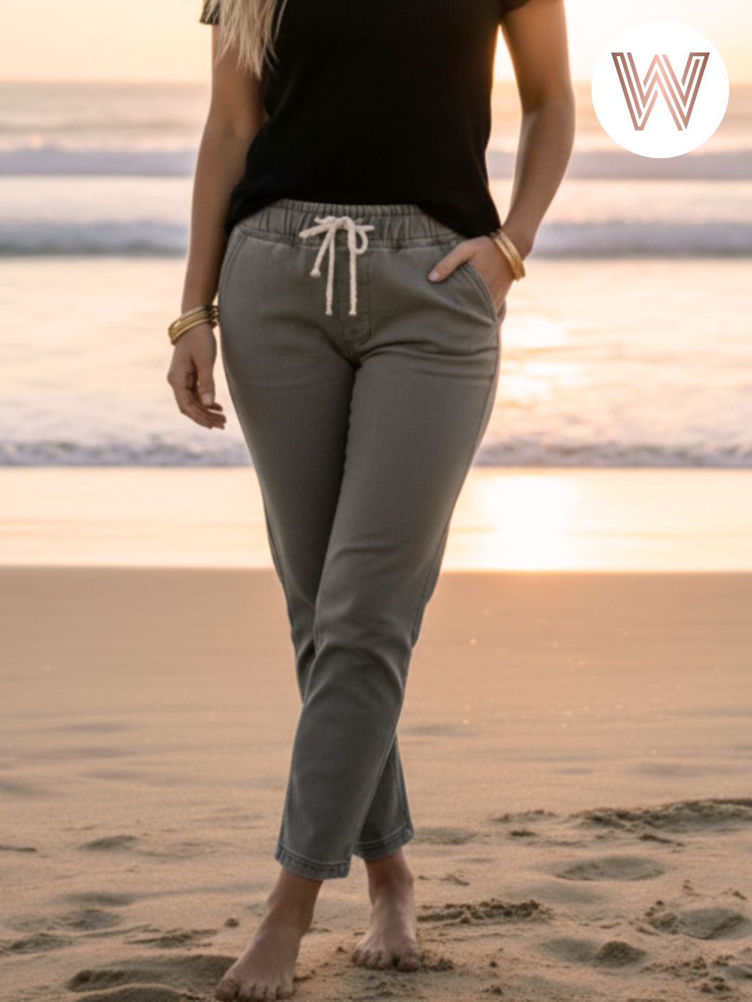 Collins Denim Pants - Charcoal