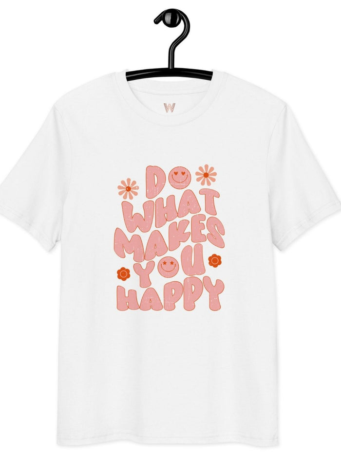 Do What Makes You Happy Graphic Tee - White