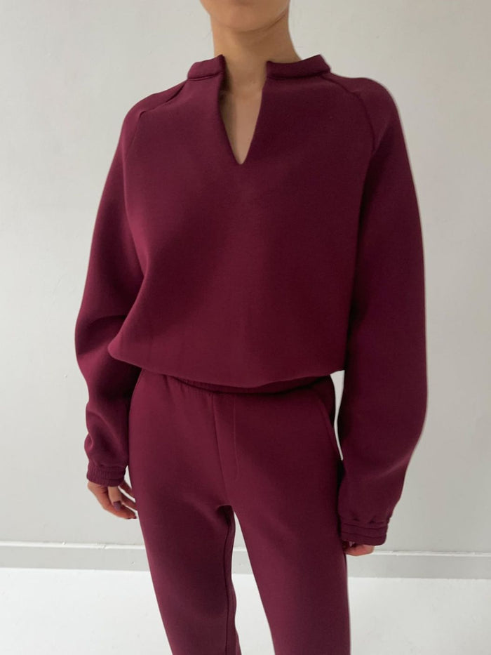 Athena Sweater - Burgundy