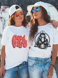 Good Vibes Graphic Tee - White