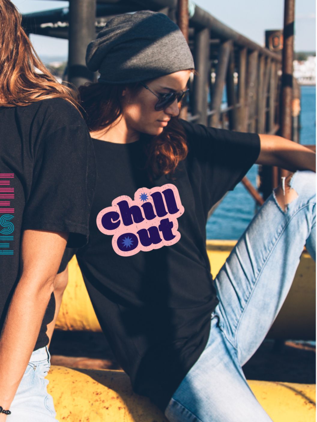 Chill Out Graphic Tee - Charcoal