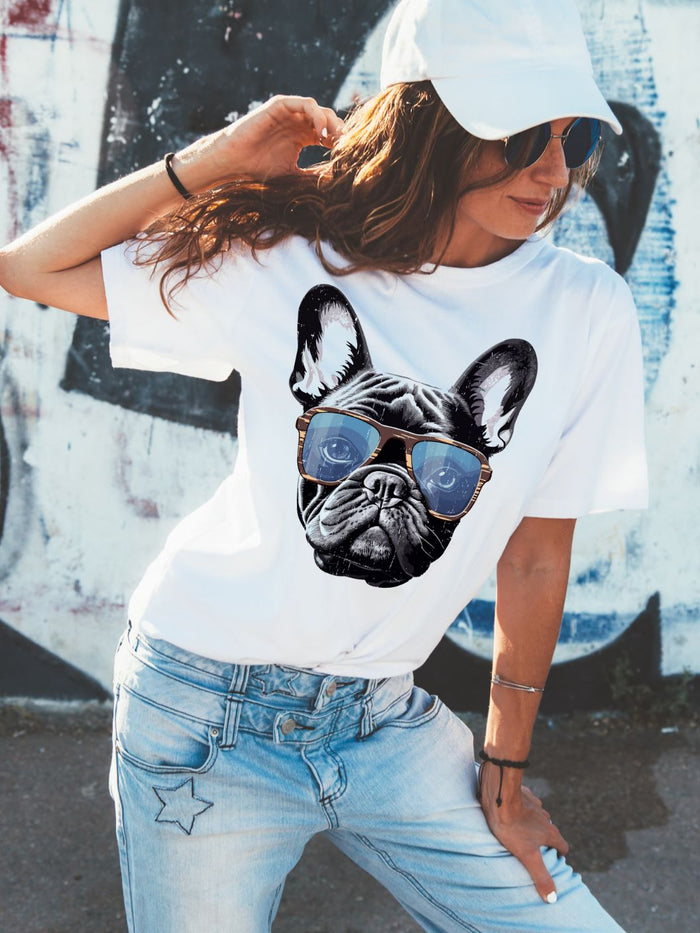 Rad Pup Graphic Tee - White