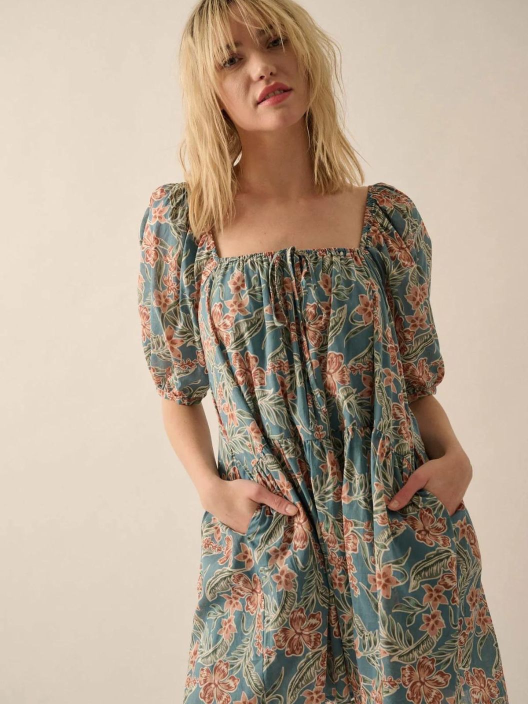 Birdie Dress - Faded Blue