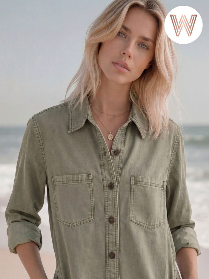 Ash Denim Jacket - Olive Olive / S Ash Denim Jacket - Olive Olive / S