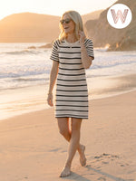 Ecru Black Stripe